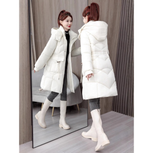 女棉衣冬季新款棉衣女式休闲中长款收腰加厚保暖棉服欧美外套