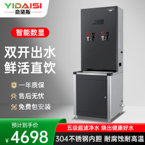 意黛斯(YIDAISI)步进式开水器 商用直饮机 热水机 净水器 五级超滤 单位食堂工厂饮水机 BJZK-90S 双开