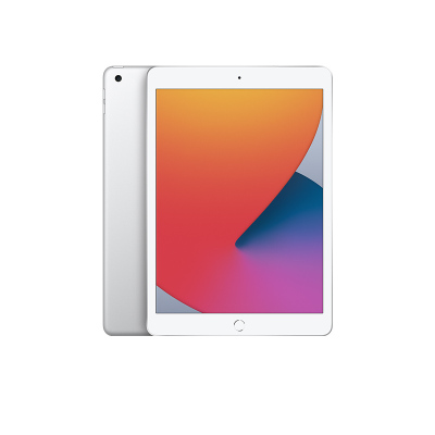 2020新款Apple苹果iPad8代10.2英寸128G平板电脑银色全新Wifi版保护壳+钢化膜套餐-