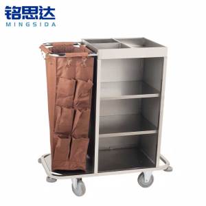 铭思达不锈钢布草车单边95cm个