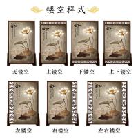 中式实木屏风隔断客厅装饰卧室遮挡家用胡桃镂空 座屏 定制100*180(上或下一面镂空) 整装