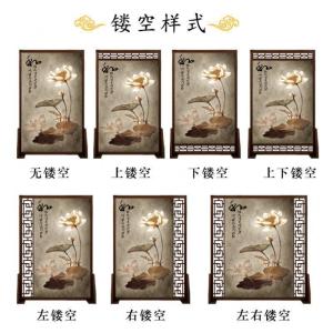 中式实木屏风隔断客厅装饰卧室遮挡家用胡桃镂空 座屏 定制100*180(上或下一面镂空) 整装