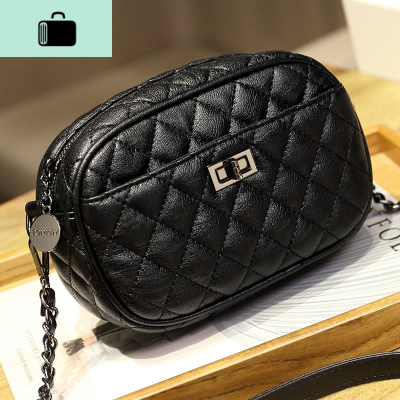 2020夏天上新网红小包包新款质感斜挎包韩版洋气百搭链条女包潮NEW LAKE 黑色女斜挎包