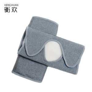 衡欢(HENGHUAN)冬季针织羊皮护膝保暖羊毛护腿加厚羊绒骑行粘扣筒羊皮护膝/RZ-HX01/双
