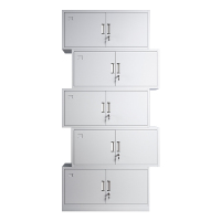 汉诺鑫威凭证柜会计收纳柜财务档案柜资料柜加厚文件柜办公室带锁铁皮柜分五节