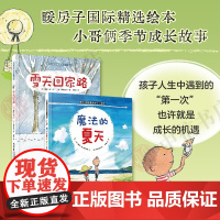 小哥俩 雪天回家路+魔法的夏天 暖房子国际精选绘本 套装2册 3-6岁 藤原一枝 等著 儿童绘本