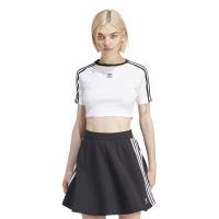 Adidas女士白色运动潮牌短袖T恤休闲百搭棉质拼接青春版