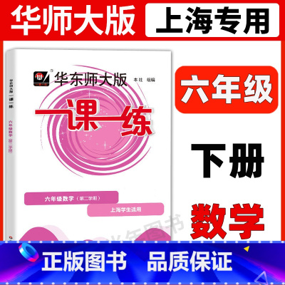 6年级下 数学 六年级 [正版]华东师大版一课一练六年级上下册语文数学英语普通版增强版6年级上海沪教版初中教辅同步练习册