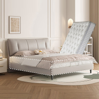 喜临门尼亚pro+白骑士lite真皮艺大双人床主次卧室现代简约尼亚pro[床架] +白骑士lite床垫