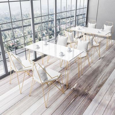 北欧咖啡厅奶茶店桌椅组合清新简约小吃甜品店西餐厅创意休闲桌椅