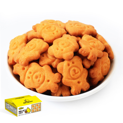 佬食仁椰香小熊饼干400g整箱（约15小包）儿童爱吃网红零食品小饼干单独小袋包装椰奶味熊字饼原箱发货