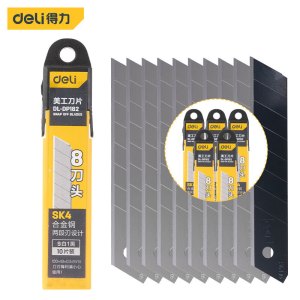 得力(deli)SK4美工刀片 替换壁纸裁纸刀片 不易生锈