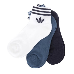 阿迪达斯新款跑步舒适运动休闲袜子透气三双装袜子HL1704 D