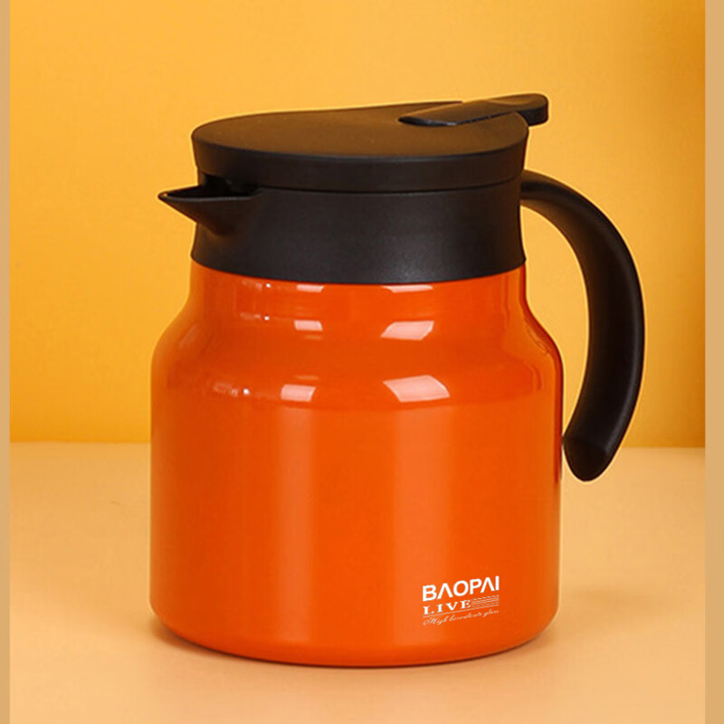 苏宁宜品豹牌养生焖茶壶304不锈钢316不锈钢保温壶BP03-V3008橙色 800ml