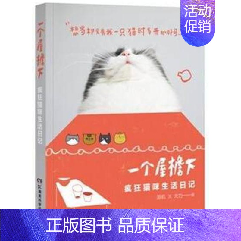[正版]一个屋檐下:疯狂猫咪生活日记大力和派机随笔作品集中国当代 生活休闲书籍