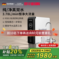 诺森柏格(Nocenbeger)净水器1200G鲜活双出水 X6Pro家用净水机RO反渗透过滤器厨下直饮净水器