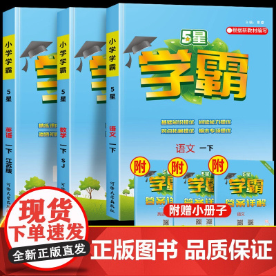 2025春小学五星学霸一年级下册上册语文数学人教苏教北师大版全套教材1年级5星同步训练提高班课时作业本练习册提优大试卷天