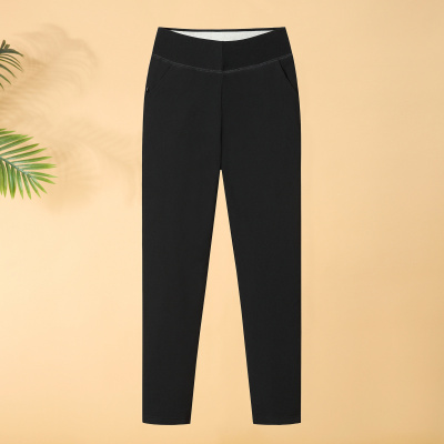 加绒保暖冬装女裤妈妈裤40-60岁中老年女士休闲长裤中高腰中年裤