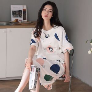 睡裙女夏季短袖连衣裙韩版清新学生可爱睡衣夏天家居服