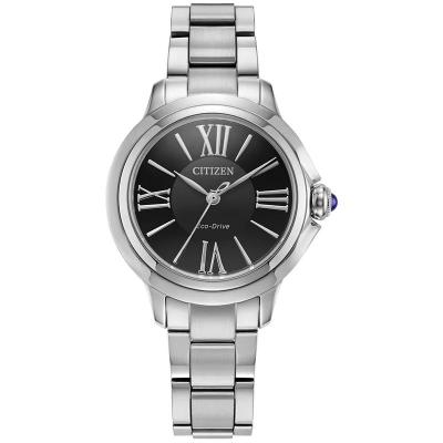 西铁城(CITIZEN)女士石英腕表经典时尚商务防水不锈钢链带手表