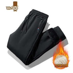 YANXU棉裤男士外穿冬季宽松直筒防风防水防寒肥佬大码加绒加厚休闲长裤