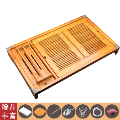 韵涵实木茶具茶盘配件茶托茶台茶海储水木制功夫木头茶盘茶海茶道双排字款式六