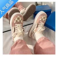 SUNTEK小众小白鞋女ins潮百搭学生厚底2023年春夏季新款帆布板鞋子