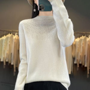 一线成衣半高领毛衣女春秋新款内搭套头上衣保暖长袖外穿打底衫