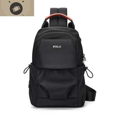 胸包男牛津布休闲大容量单肩斜挎包20新款男士包包时尚胸前包艾狄伊娃黑色