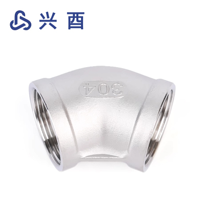 兴酉 不锈钢45°弯头 DN65 个