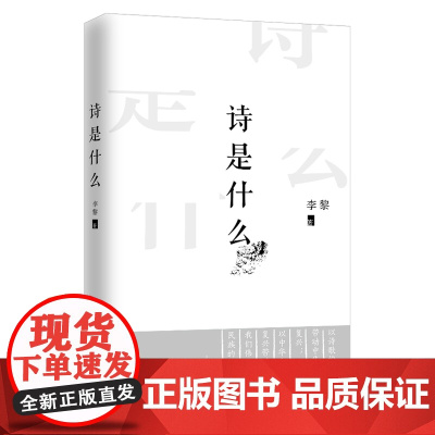 诗是什么 李黎 中国青年出版社 正版书籍