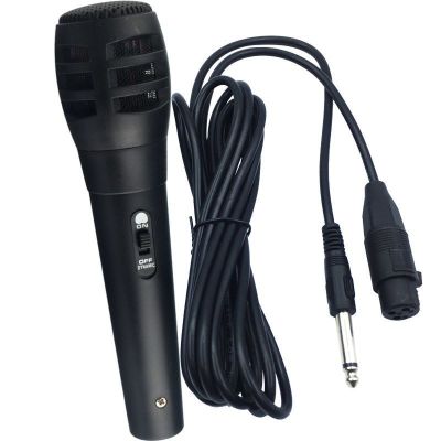 KTV有线话筒动圈式卡拉OK家用K歌唱歌音响专业有线麦克风带线3米黑色两支BASN