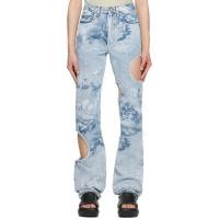 Off-White奢侈品服饰女徽标牛仔裤 OWYA018S23DEN003-4000 时尚经典