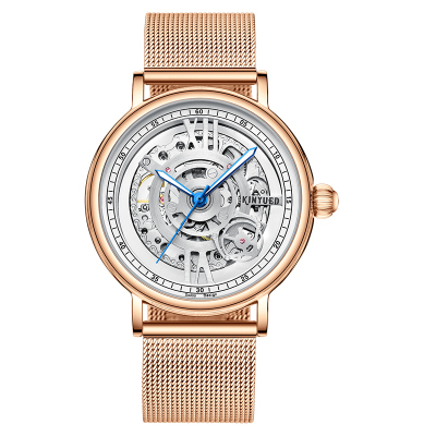 金悦达2020年全新上市高端男士手表时来运转系列转摆陀360度旋转夜光表针全自动机械机芯镂空表盘的男士自动机械手表