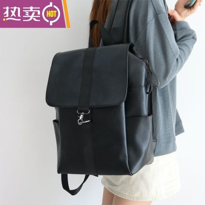 NEWLAKE书包女韩版高中原宿ulzzang校园百搭大学生背包ins高级感双肩包女