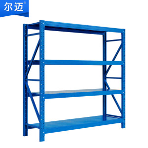 尔迈 货架仓储仓库仓储货架多层中型重型货架置物架多层展示不锈钢架子2400*2000*700mm