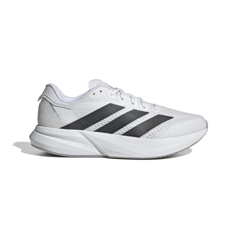 阿迪达斯(adidas)男款速度型跑鞋轻量缓震环保材料训练跑步鞋白黑