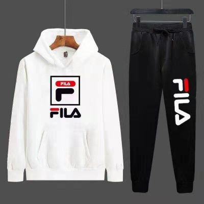 珂卡慕(KEKAMU)春季男士休闲运动服两件套装加绒加厚卫衣韩版青少年学白色套装大方格春秋款《不加绒》M适合70-90斤