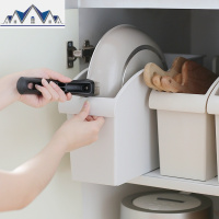 日式厨房用品塑料置物架简约省空间调味瓶收纳架子储物架刀架锅架 三维工匠