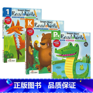 学龄前至一年级3册 [正版]Evan-Moor Smart Start Read & Write 阅读和写作3册 美国加