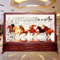 BONJEAN定做实木屏风隔断中式酒店客厅办公室单位大厅进玄关风水座屏