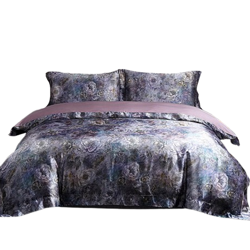 洁丽雅四件套手感细腻丝滑软糯贴身高奢真丝印花套件JLY-YHK626