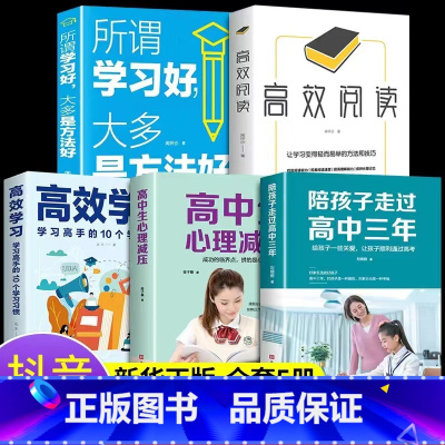 [5册]陪孩子走过高中学习宝典 [正版]抖音同款 陪孩子走过高中三年 如何陪小孩度过高中生三年级刘晓丽高效学习培养方法陪