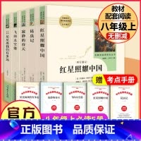 八年级上册必读 全套5册[赠考点手册] [正版]赠知识手册红星照耀中国和昆虫记原著完整版八年级必读名著人民教育出版社法布