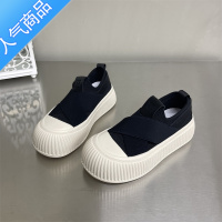 SUNTEK饼干鞋女飞织透气网面休闲鞋2023新款厚底圆头丑萌懒人套脚乐福鞋