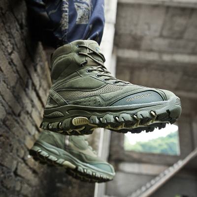 男冬季2019新款中高帮作战靴减震陆战术特种兵沙漠作训登山鞋