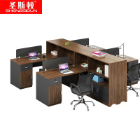 圣斯顿SD-AH1124职员位干字型四人位含高柜3000*2800*1100mm(套)