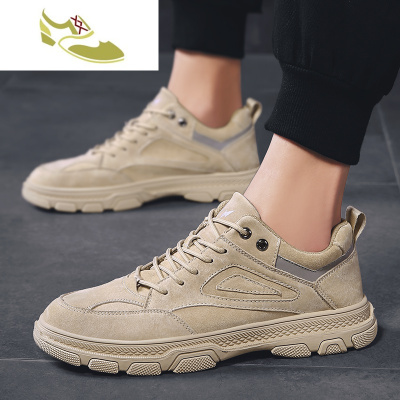 喻娄品牌马丁靴男低帮短靴春秋单款工装靴子英伦风中帮男士秋季2019年