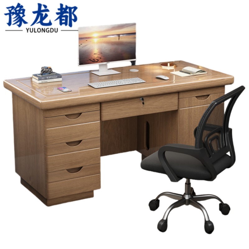 豫龙都办公桌椅140*70*76套