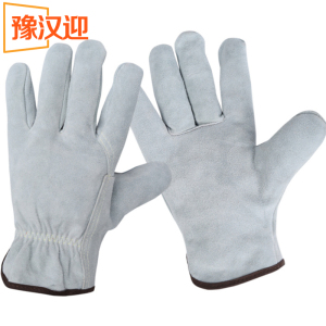 豫汉迎牛皮短款手套